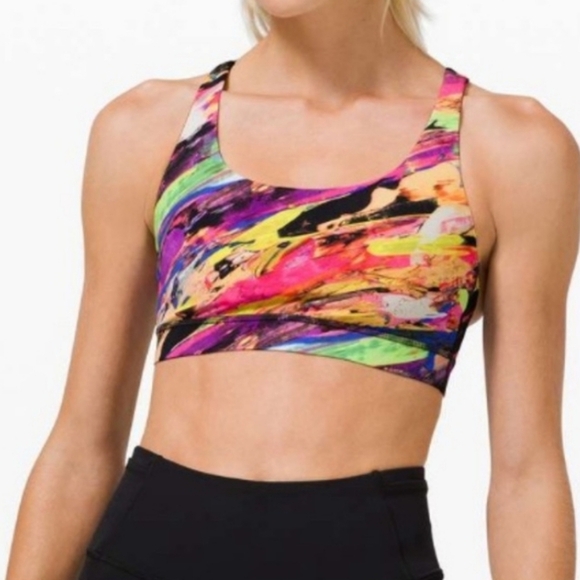 LULULEMON Energy Bra Catalyst Multi Print Medium Support Luxtreme 6 - Picture 1 of 12
